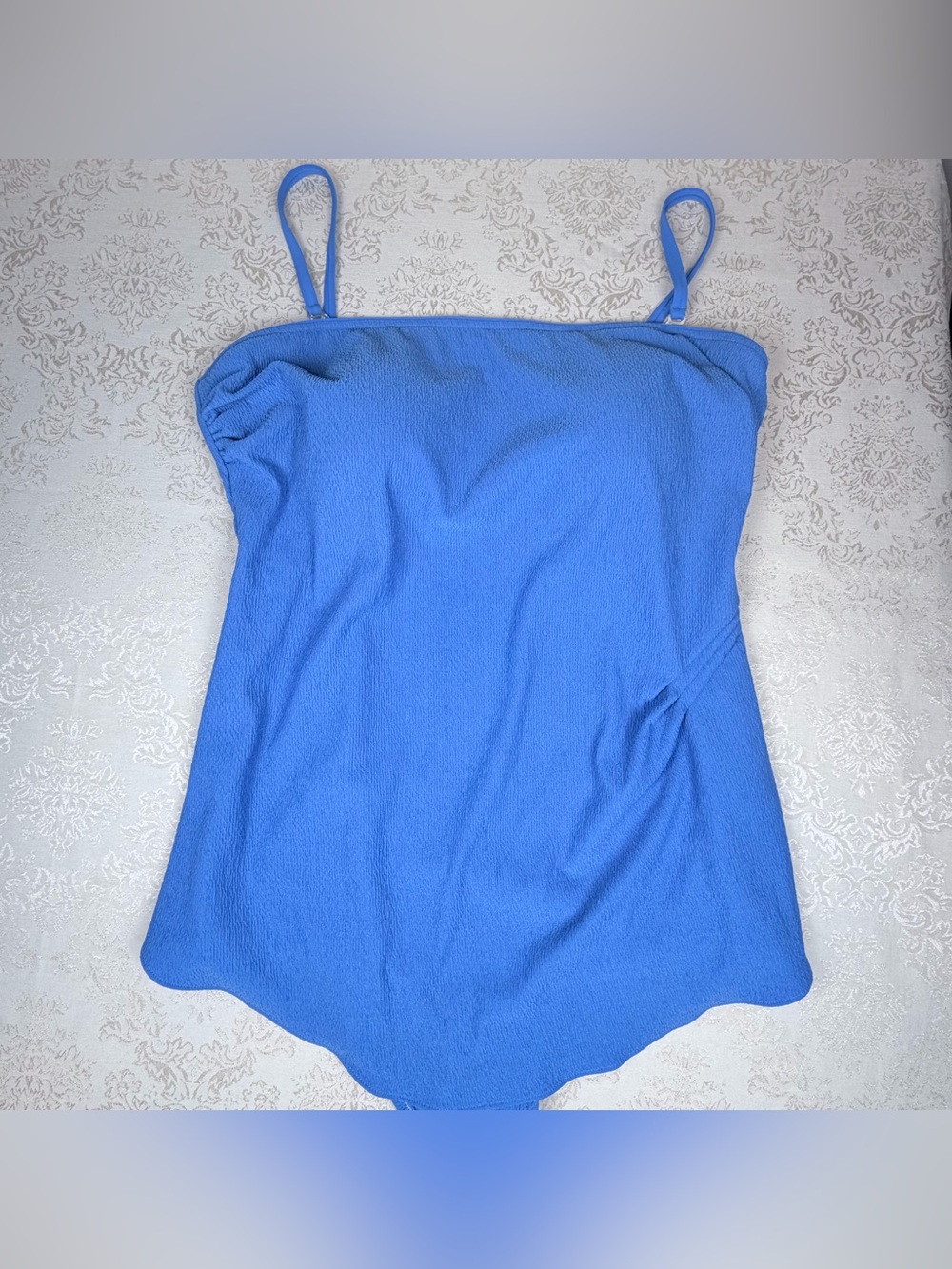 Sea Waves One Piece Bathing Suit, 20W, Blue, NWOT